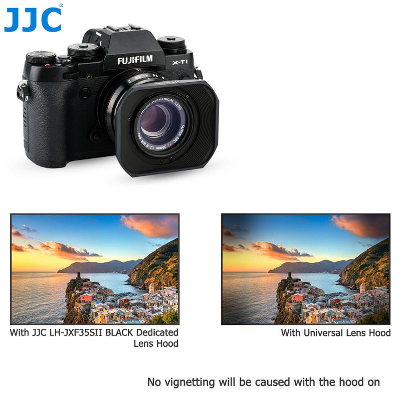 JJC LH-XF35-2 Metal Square Lens Hood for Fuji Fujifilm Fujinon XC 35mm F2&XF 23mm / 35mm F2 R WR Lens On XPro3 XT4 XT3 XT30 XT20