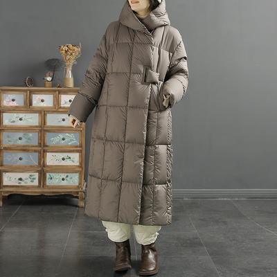 Fashion Warm Hooded Winter White Women Jacket Artistic Revival Women's Down Jackets