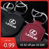 Interior Stickers Fashion Car Keychain Rings Vintage Leather Zinc Alloy Key Chain For IS250 IS200 CT200h GS300 LS430 RX450