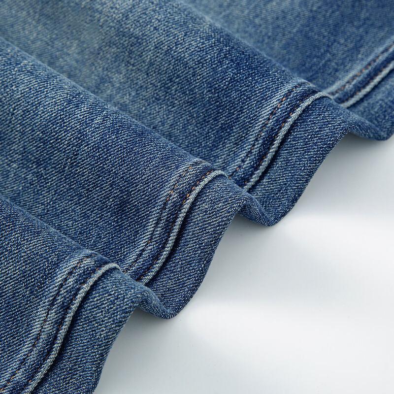 RAIN.CUN Women's High-Waisted Fleece-Lined Straight-Leg Jeans