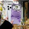 Phone Case: 2D Flat Samsung Galaxy A34 A35 M05 M06 S20 S22 S21 FE Plus 5G Protective Case, Purple Love Heart Kitten, Perfect Christmas and Halloween H