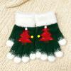 Snowflake Christmas Tree Gloves for Women in Winter with Exposed Fingers Touch Screen  Fluffy Fur for Students To Ride Bicycles