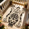 2D Flat Tiger Tiger Carpet Non Slip Creative Floor Mat Retro Area Rug  For Children