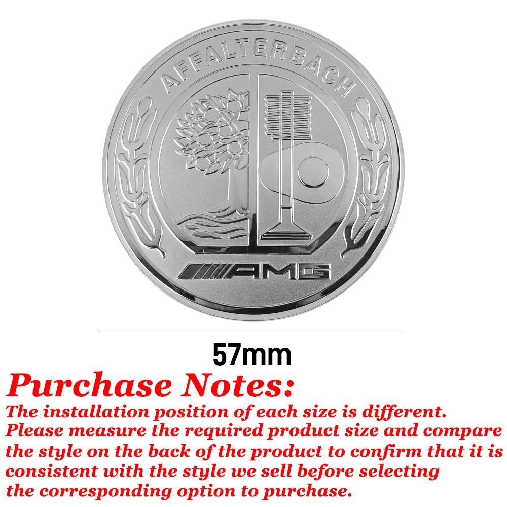 18/29/37/48/52/57mm 3D Affalterbach AMG Emblem Sticker Car Start Button Cover Decoration Steering Wheel Decal For Mercedes Benz