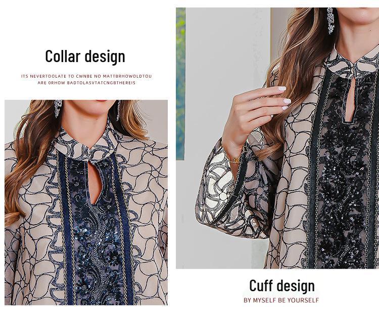 New Arrival: Sequin Abaya - Long Robe/Dress for Muslim Women, Middle Eastern/Arabic Style, Dubai-Inspired