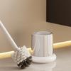 Minimalist Toilet Brush Set Modern Sleek Bathroom Cleaning Tools with Holder Home Bathroom Clean Organizer Bathroom Accessories