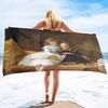 Oil Painting Beach Towels Oversized Vintage Design Art Landscape Beach Towel Microfiber Beach Towel Soft Polyester Microfiber