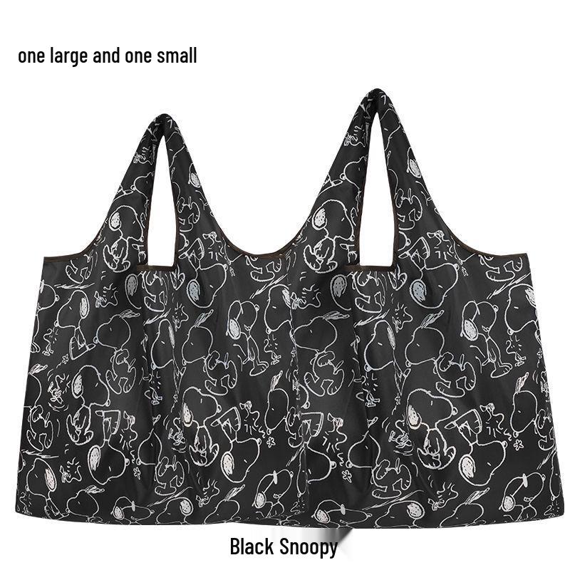 Snoopy Foldable Eco-friendly Large Waterproof Shopping Bag with Shoulder Strap