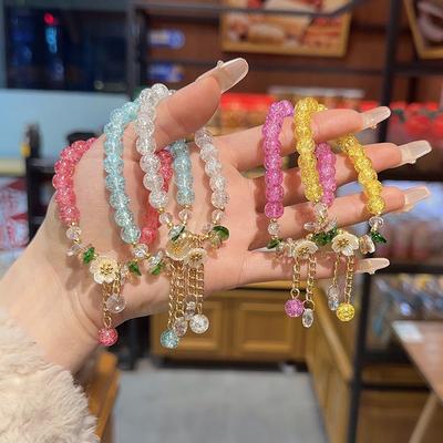 Crystal Lily of The Valley Bracelet Colorful Burst Sunflower Bracelet Beaded Gift Jewelry