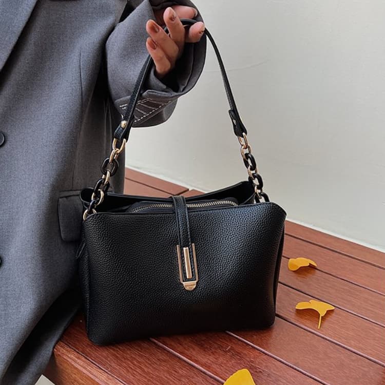 Lychee pattern chain underarm bag women's messenger bag