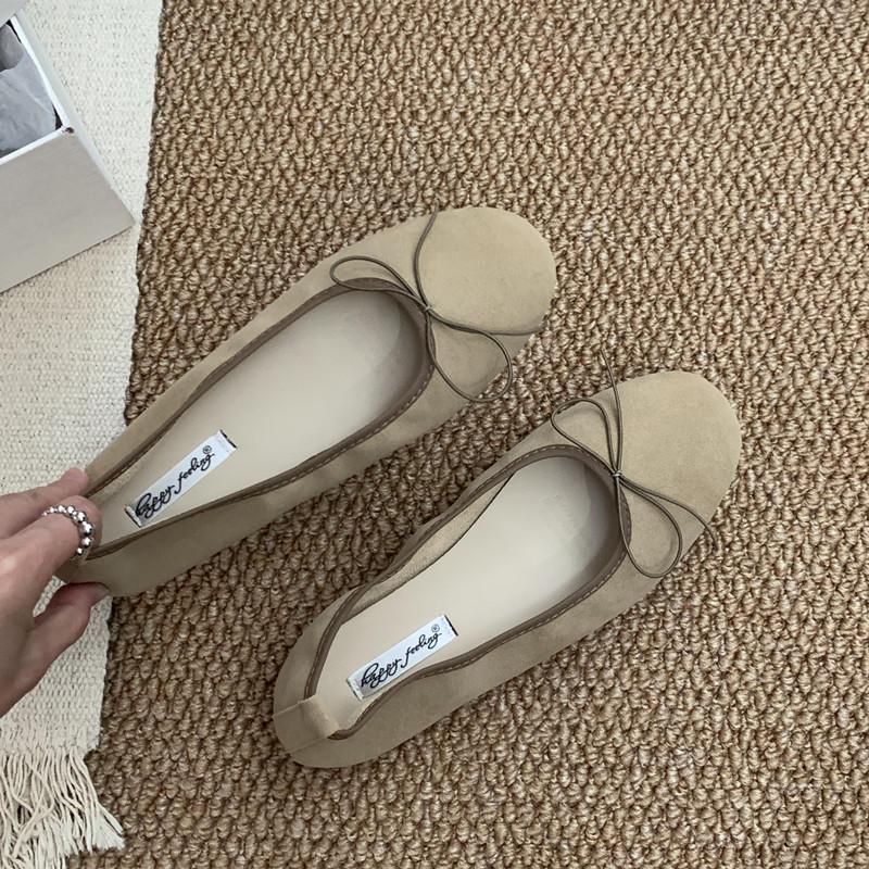 Fashion Bailamos Spring New Women's Round Toe Vintage Flats Soft Loafers Comfortable Leather Ballet Shoes Female Dress Shoes Mujer