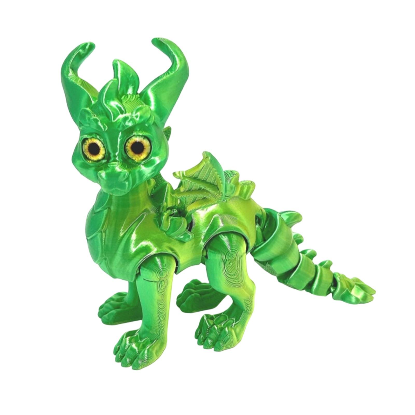 

3D-печатные глаза дракона-симуляции Реалистичный летающий дракон с подвижными суставами Настольные украшения Поделки Детские игрушки One Size