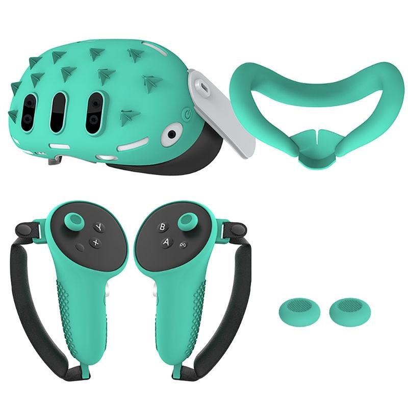 Essential 4pcs Accessories for VR Headset Protector Controller Grip Rocker Cap VR Facial Interfaces Controller Bracket