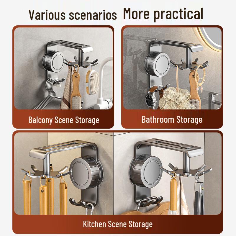 MDNG Self-Adhesive Adjustable Wall Hooks