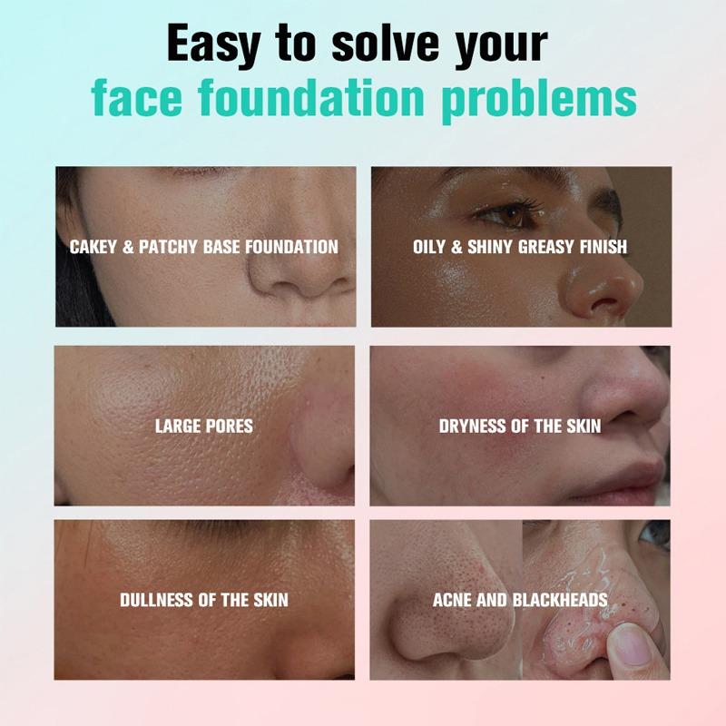 Dlouhotrvající základ na obličej, korektor, hydratační primer, rozjasnění pleti, primer zakrývající póry, gel, tekutý základ