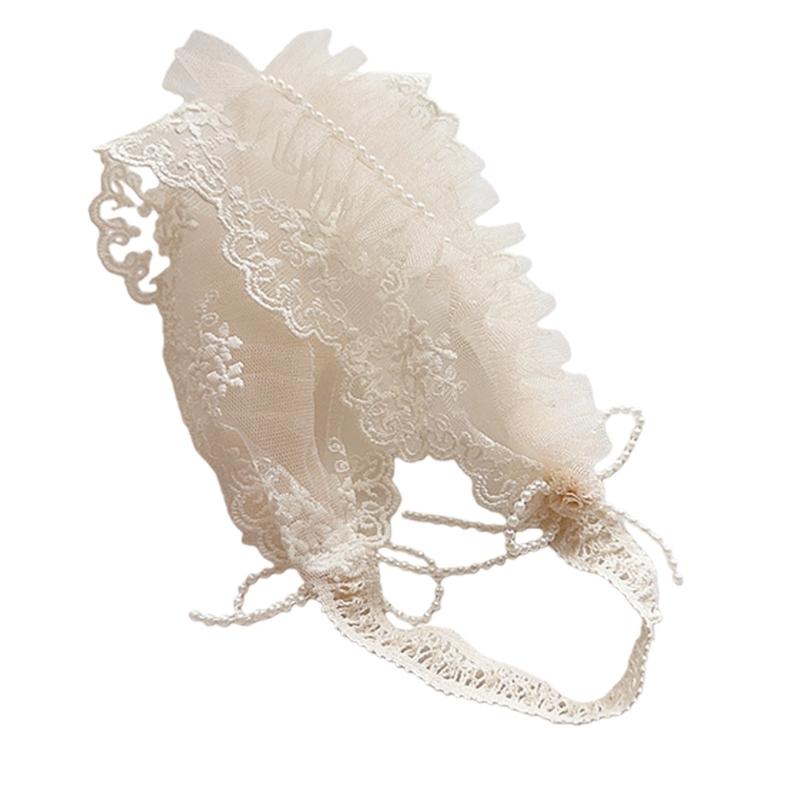 Adjustable Infant Lace Headwear Elastic Hair Band Soft Comfortable Polyester Baby Girls Hair Decoration Retro Design