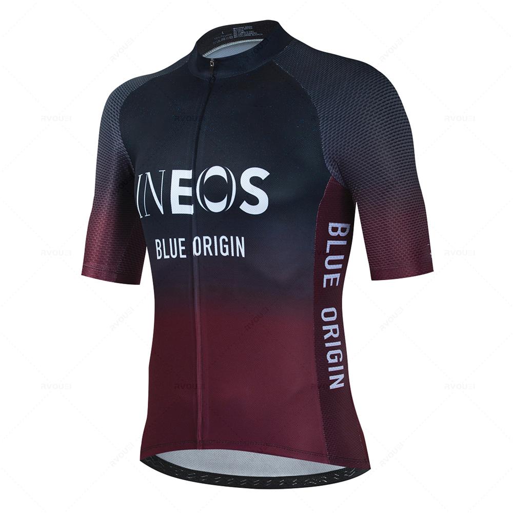 2026 Summer Men Short Sleeve Cycling Jersey SetBicicleta Clothing MTB Maillot Ropa Ciclismo Sportswear Blue Bicycle Suit