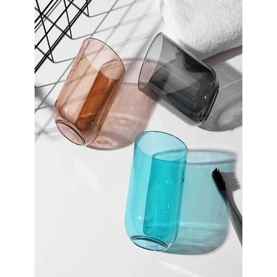 Simple Bathroom Wash Toothbrush Cup Creative Fashion Transparent Couple Toilet Brushing Teeth Mouthwash Plastic Cup