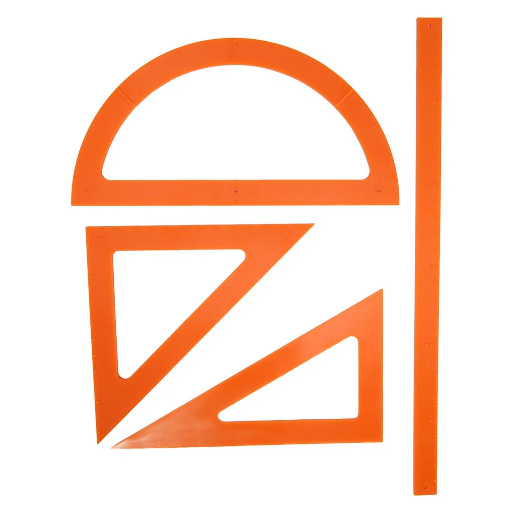 Braille School Braille Ruler Set Blind Learning Supplies Triangular Protractor and Ruler Set for