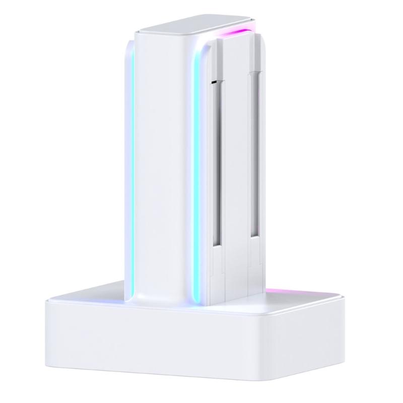 

ABS Charging Station Safe Storage Solution Multiple Color LED Charging Stand ABS Stand for Switches Game Controllers белый