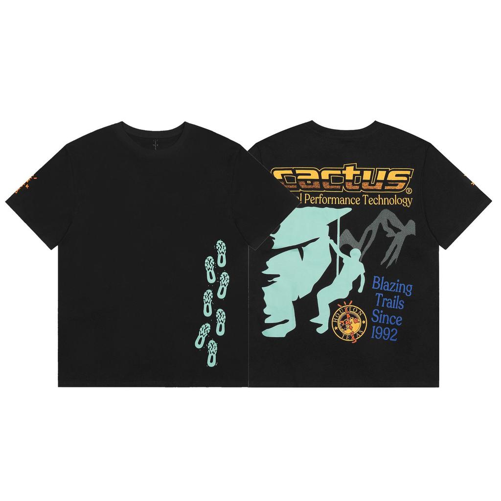 24S grenzüberschreitende Trendmarke Travis Scott Utopia Joint-Album geometrisches Graffiti kurzärmeliges T-Shirt Herren und Damen halblang
