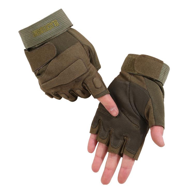 Half Finger Sports Gloves Male Special Forces Outdoor Riding Training Non-slip and Wear-resistant Military Fans Fitness Full Finger Tactical Gloves