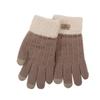 Gants d'hiver chauds et épais pour femmes et hommes, mitaines tricotées extensibles, gants à doigts complets, gants doubles de couleur assortie