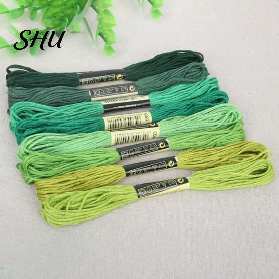 Colorful Thread 8Pcs 7.5m Cross Stitch Embroidery Cotton Skein DIY Craft Sewing Skeins for