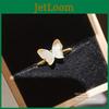 14k Gold Electroplated Butterfly Shell Ring For Womens Fashion Jewelry