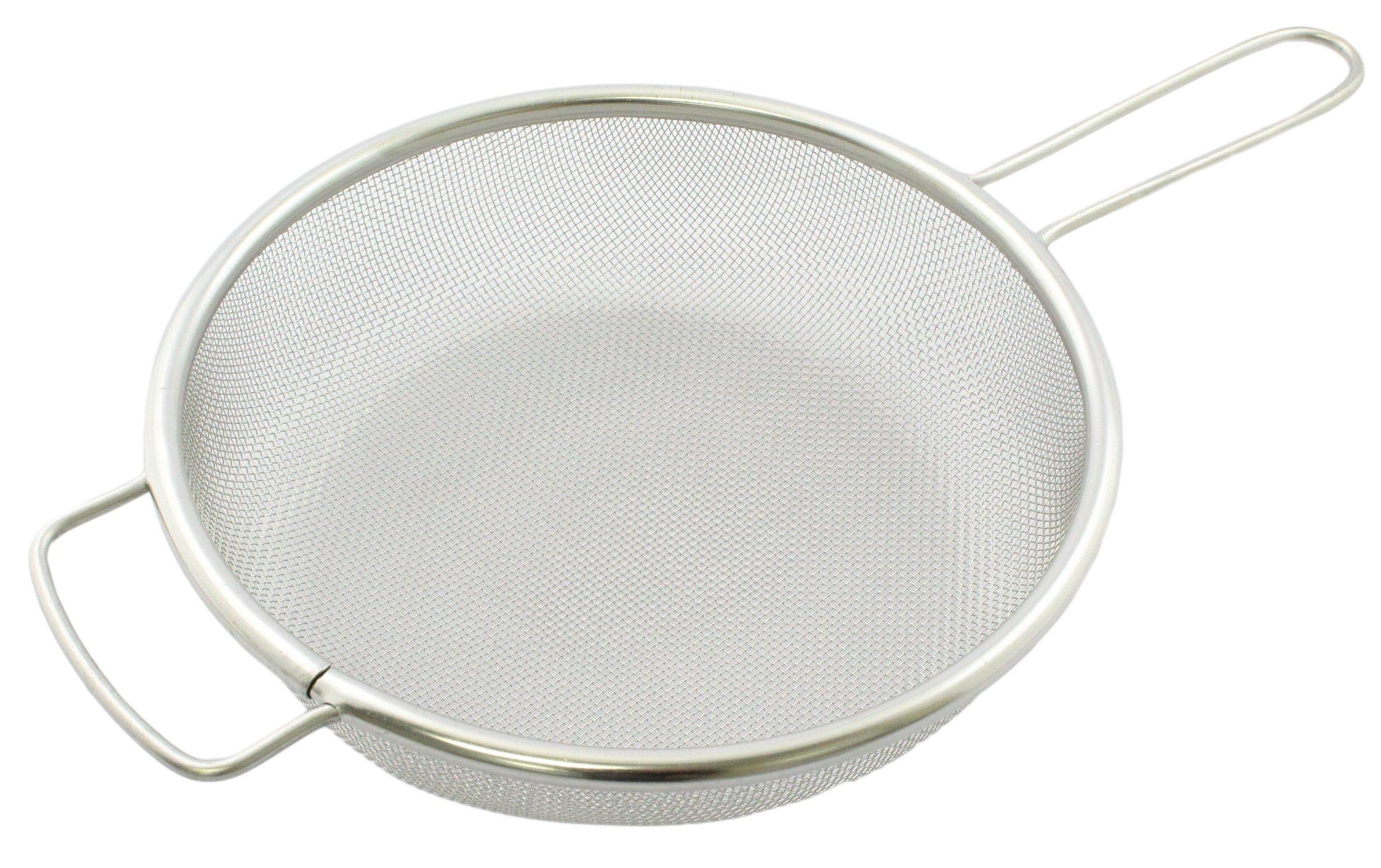 

Nichi Nichi Tools Strainer for Frying Pans and Stainless Made in Dishwasher Silver One-Handed Boiling, 22cm, Steel, Japan, Safe,