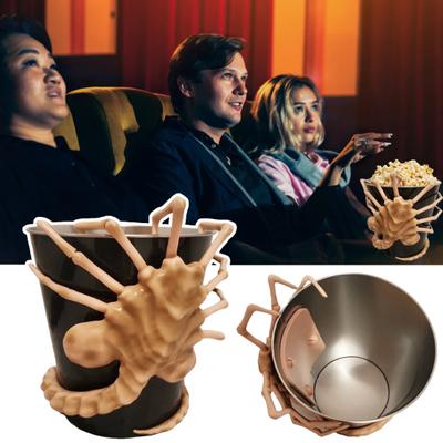 3D Facehugger Vedro na popcorn Veľká kapacita Prenosné Odolné Kovové Popcorn