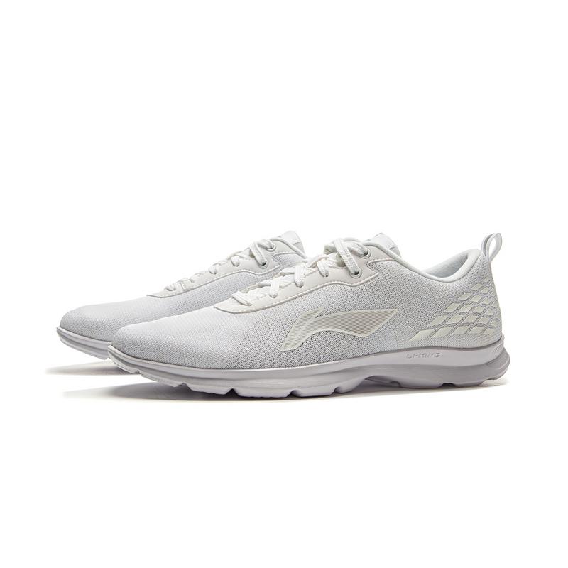 Li-Ning Comfortable Fashion Versatile Shock Absorbing Non-Slip Wear-Resistant Low-Top Casual Running Shoes Men Sneaker Standard-White ARSV073-3