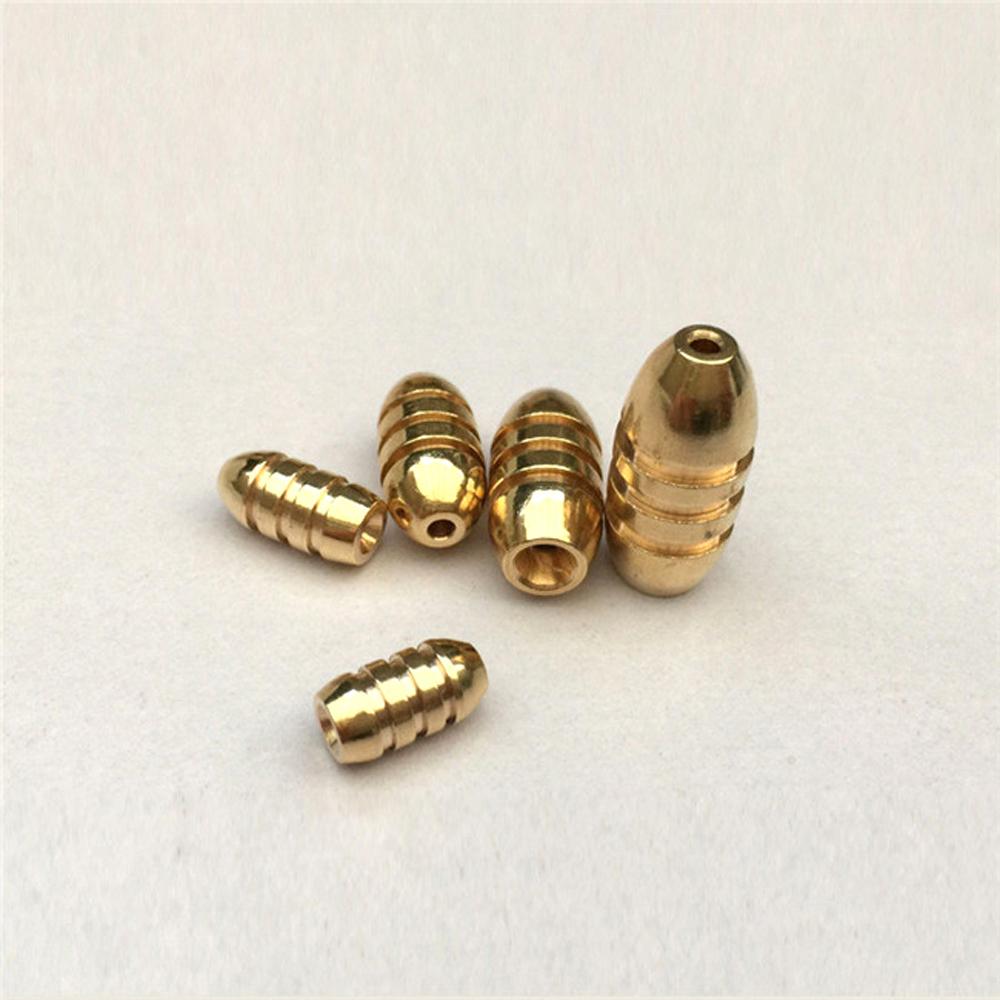 20pcs/lot Bullet Copper Fishing Sinkers for Soft Lure Bait Line Additional Weight Sinkers Fly Tying Accessories 1.8g 3.5g 7g 10g