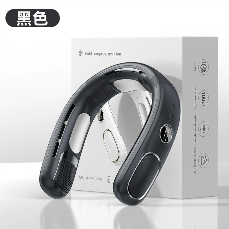 Newest Portable Battery Rechargeable Camp Hands Free Mini Wearable Hanging Neck Cooling Fan for Outdoor Motion Travel