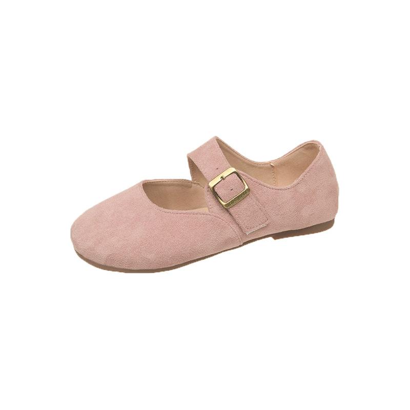 Mary Jane women's autumn 2025 new retro round head belt buckle with thick heel round head light mouth single shoes women