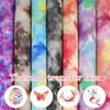 7Pcs Watercolor Tie Dye Iron On HTV Heat Transfer Vinyl Film For DIY Clothes Bag Make Sign Pattern Film For T-Shirts Garment