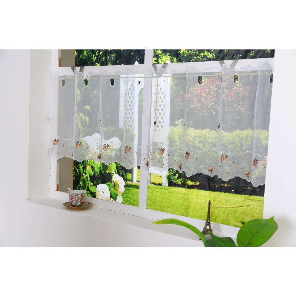 

Пряжа Компьютерная вышивка, Маленькая кофейная занавеска, Маленькая кухонная занавеска Ht-055 Height 30cm * Width 90cm