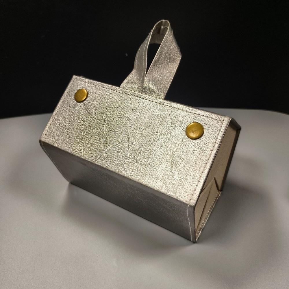 

5 Grids Eyeglasses Storage Box PU Leather Eyewear Holder Portable Sunglasses Display Case срібний