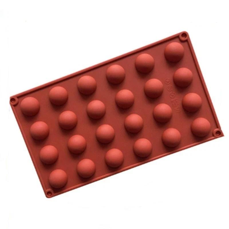 24-Cavity 3D Semi Sphere Silicone Chocolate Mold Half Ball Cake Tray Silicon Dome Baking Moulds Pudding Candy Jelly Diy Tool