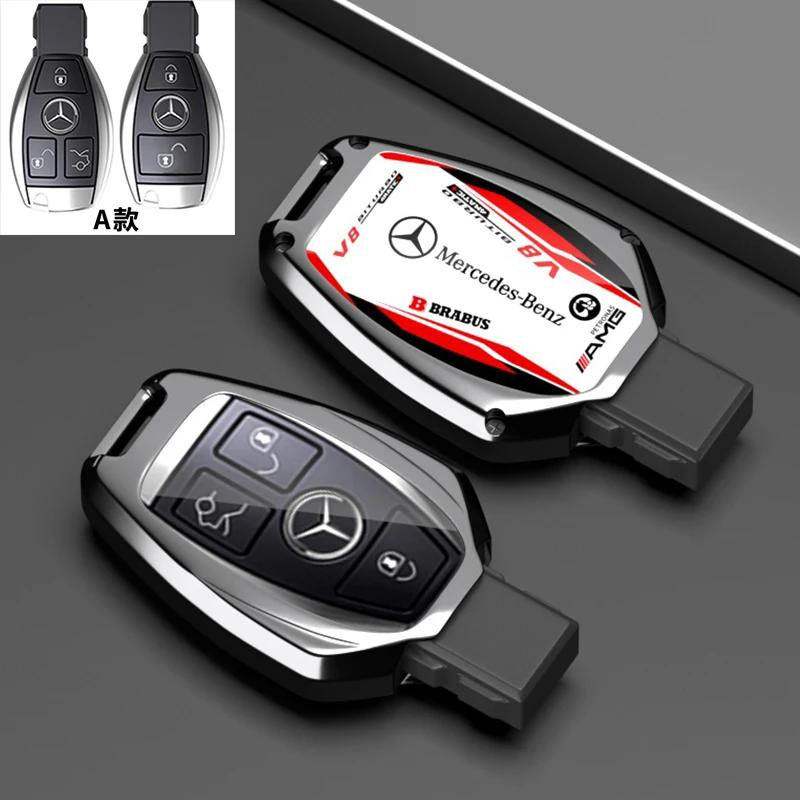 Pro Mercedes Benz C E S Třída GLC W206 W223 W214 E300 C260 C300 S450 S500 S400 Pouzdro na klíče od auta s dálkovým ovládáním Kryt Držák na klíčenku