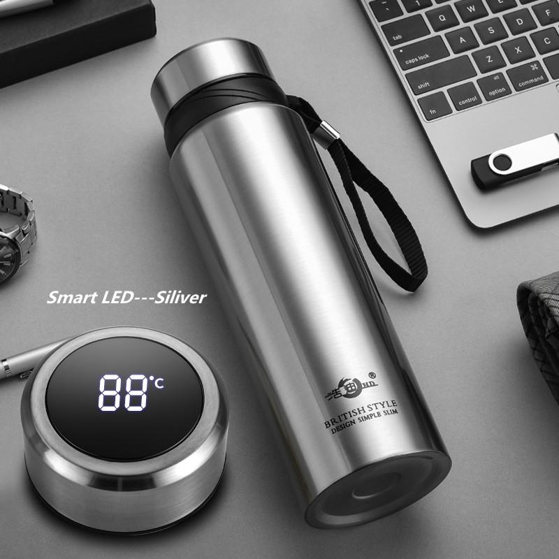 420-1500ml Große Kapazität Vakuum LED Smart Temperatur Digitalanzeige Thermosflasche Thermoskanne für Tee Wasserflasche Kalt/Warm halten