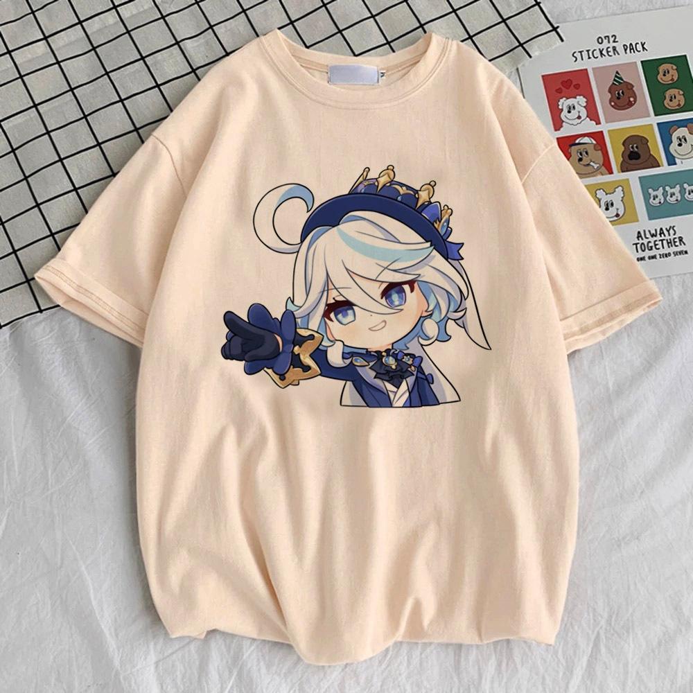 Genshin Impact t shirt female streetwear anime Graphic kawaii Psychedelic shirt University Pop Culture Psychedelic Punk Pastel
