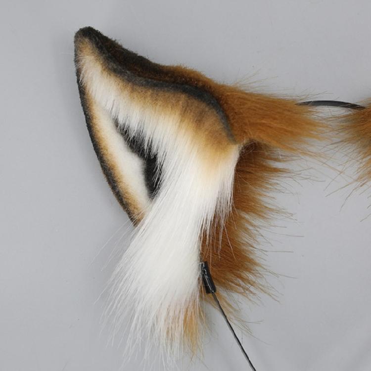 Furry Ear Headband Anime Cosplays Charming Foxes Headwear for Costume Party