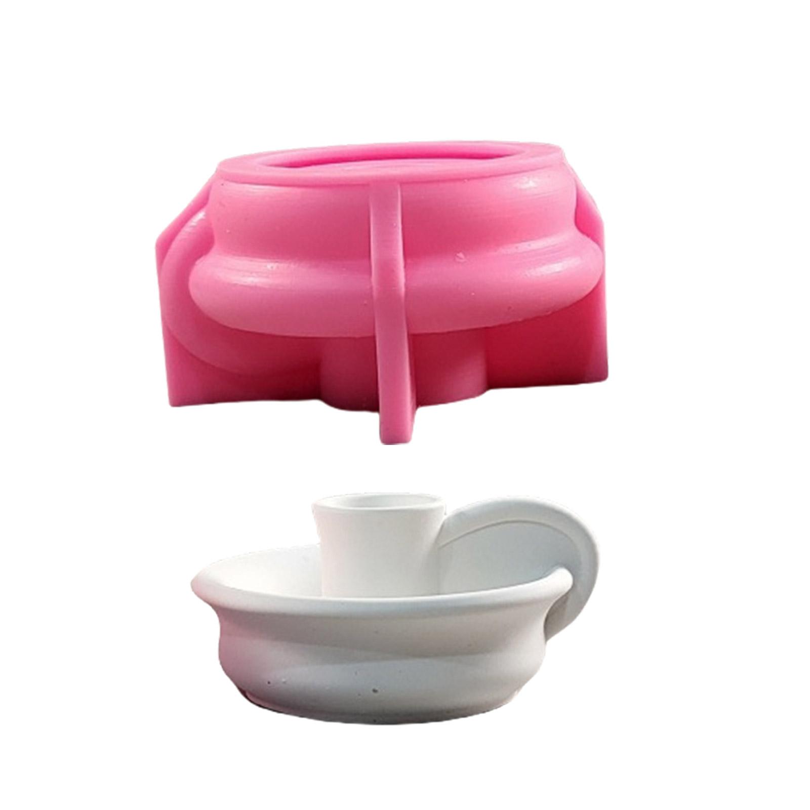 

Candlestick Silicone Mold Candle Stand Mould Teacup Shaped Candle Holder Gypsum Mold Home Decorations Accessories