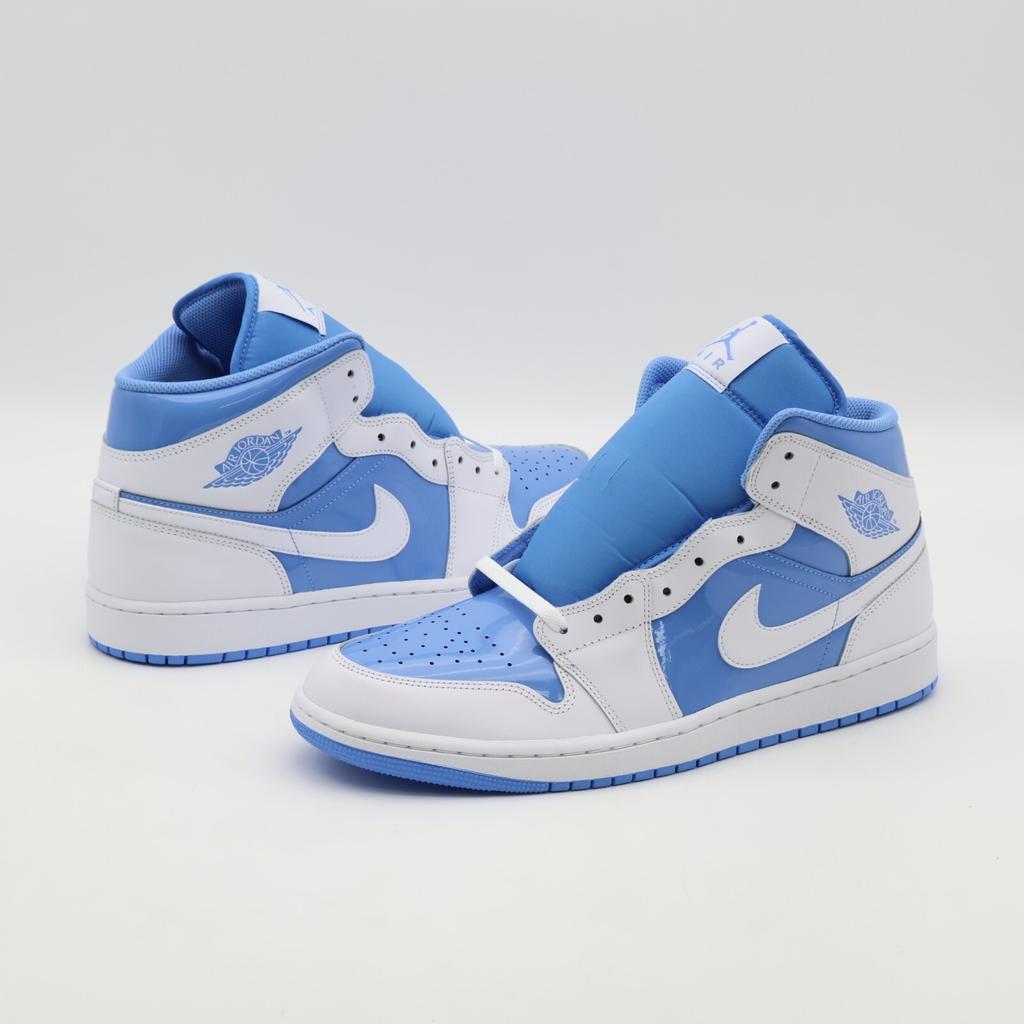 FZ2142-114 Nike Air Jordan 1 Mid Blanco Azul Leyenda (de los hombres)