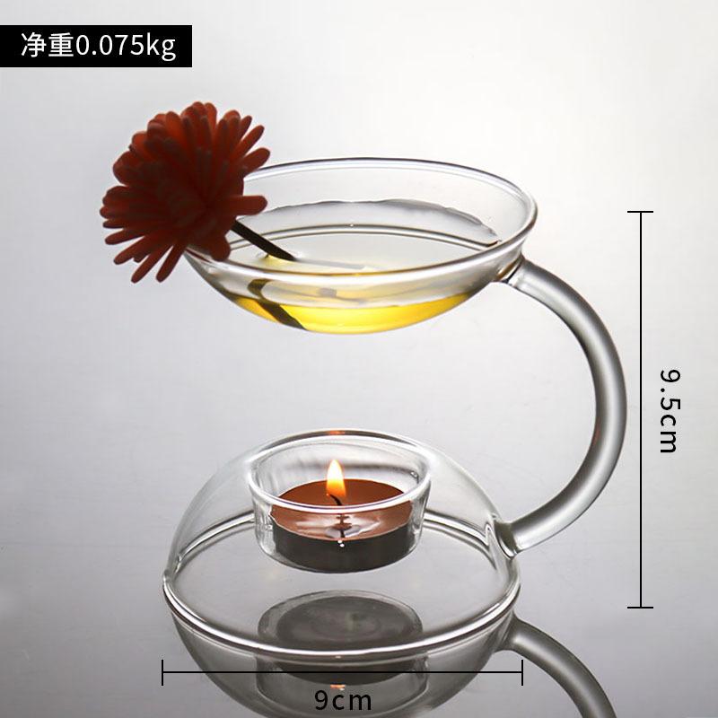 Lâmpada de Aroma Vidro Resistente ao Calor Aquecedor de Óleo de Vela Cria Ambiente Romântico para Casa Hotel Restaurante Difusor de Óleo Essencial