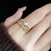 Geometric Y2k Open Ring Jewelry Accessories Irregular Finger Ring Zircon Star Ring  Gift