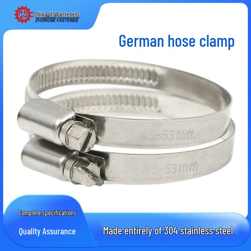 304 Stainless Steel German-Style Car and Pipe Hose Clamps