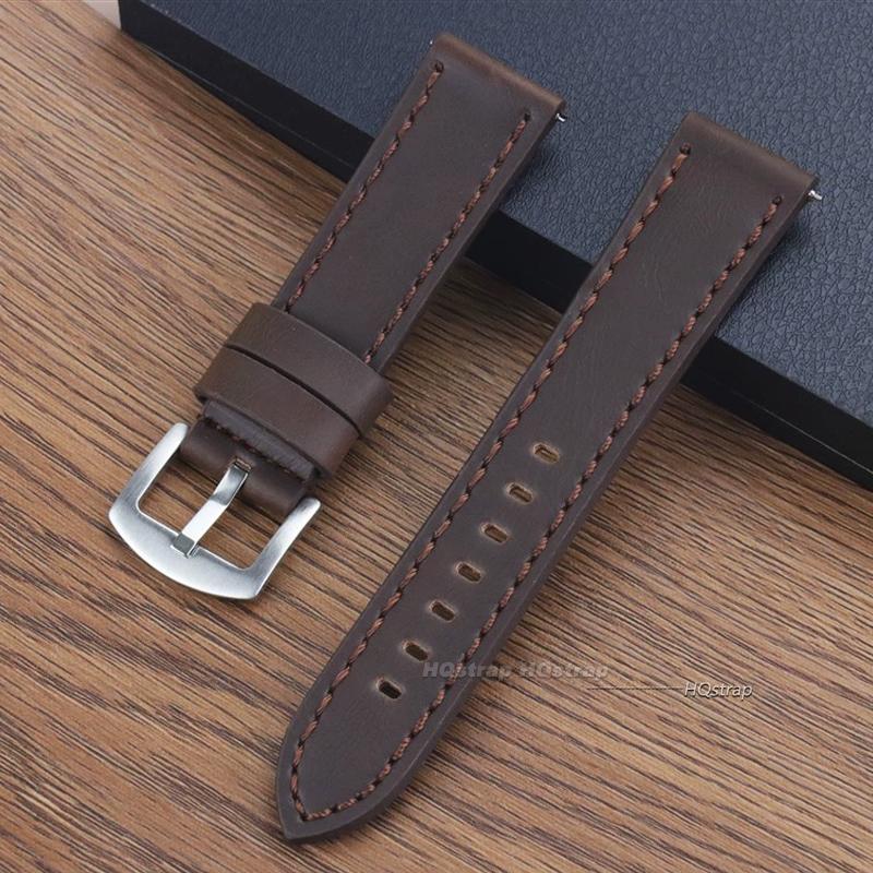 Quick Release Vintage Retro Genuine Leather Watch Band 18mm 20mm 22mm 24mm Soft Watch Bracelet Men Women Watch Strap Sport Belt