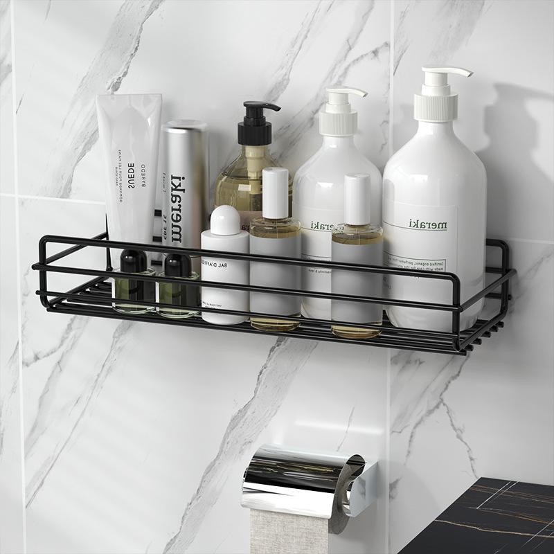 Adhesive No-Drill Bathroom & Kitchen Storage Rack Set